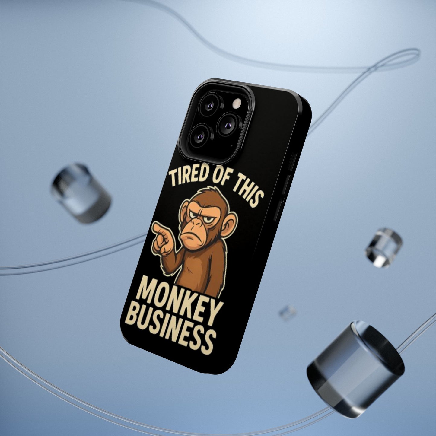 Humorous Monkey Business Phone Case - Impact-Resistant Cover for Fun-Loving Individuals