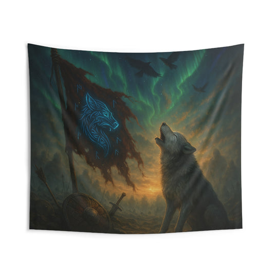 Guardian Wolf tapestry