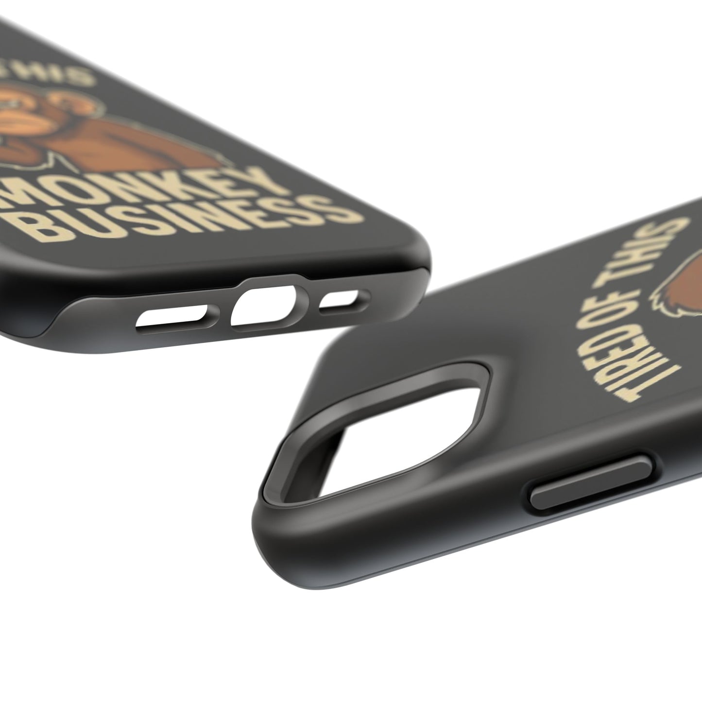 Humorous Monkey Business Phone Case - Impact-Resistant Cover for Fun-Loving Individuals