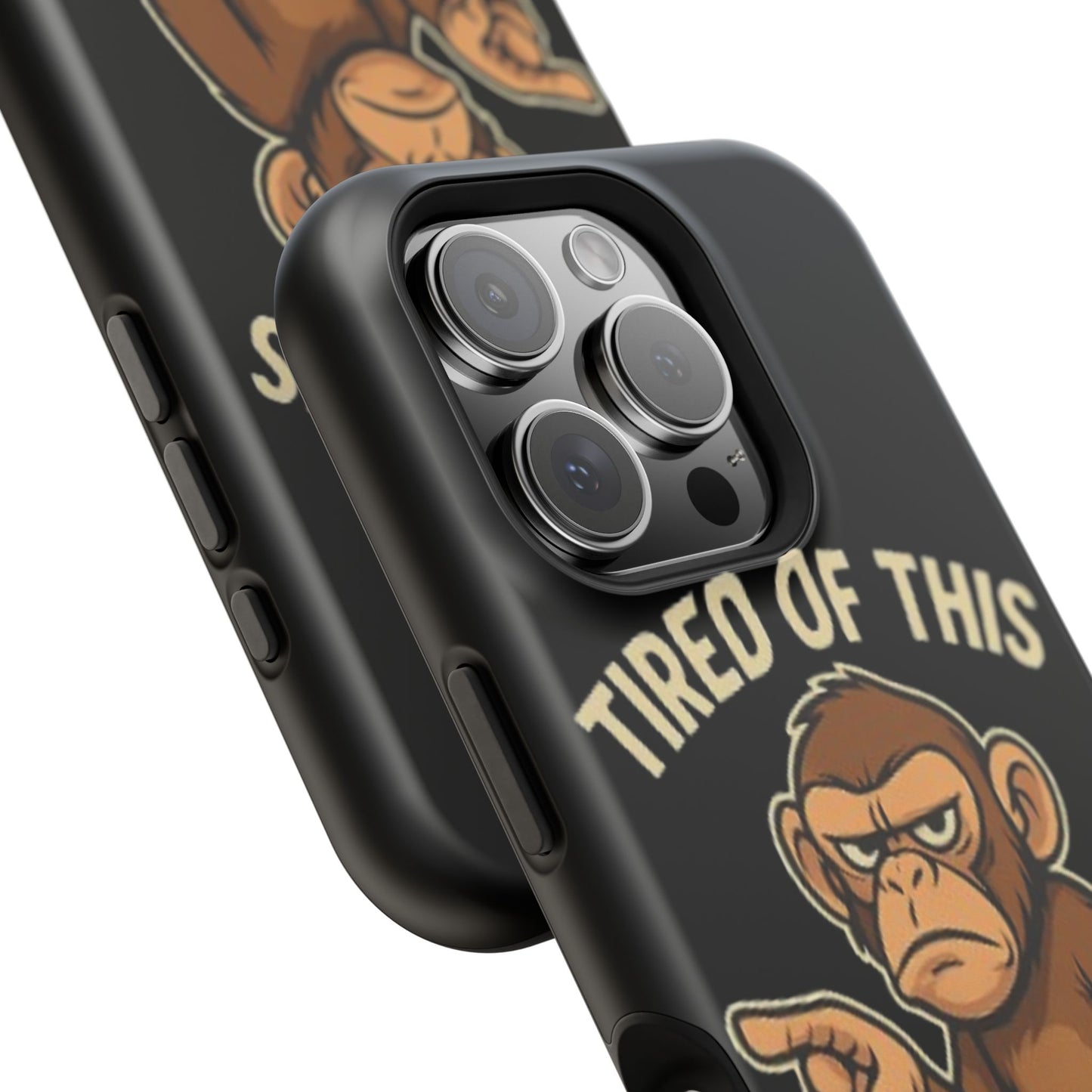 Humorous Monkey Business Phone Case - Impact-Resistant Cover for Fun-Loving Individuals