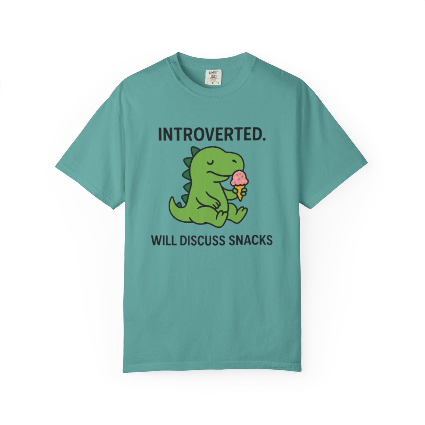 Introverted Dinosaur T-Shirt - Funny Snack Lover Gift