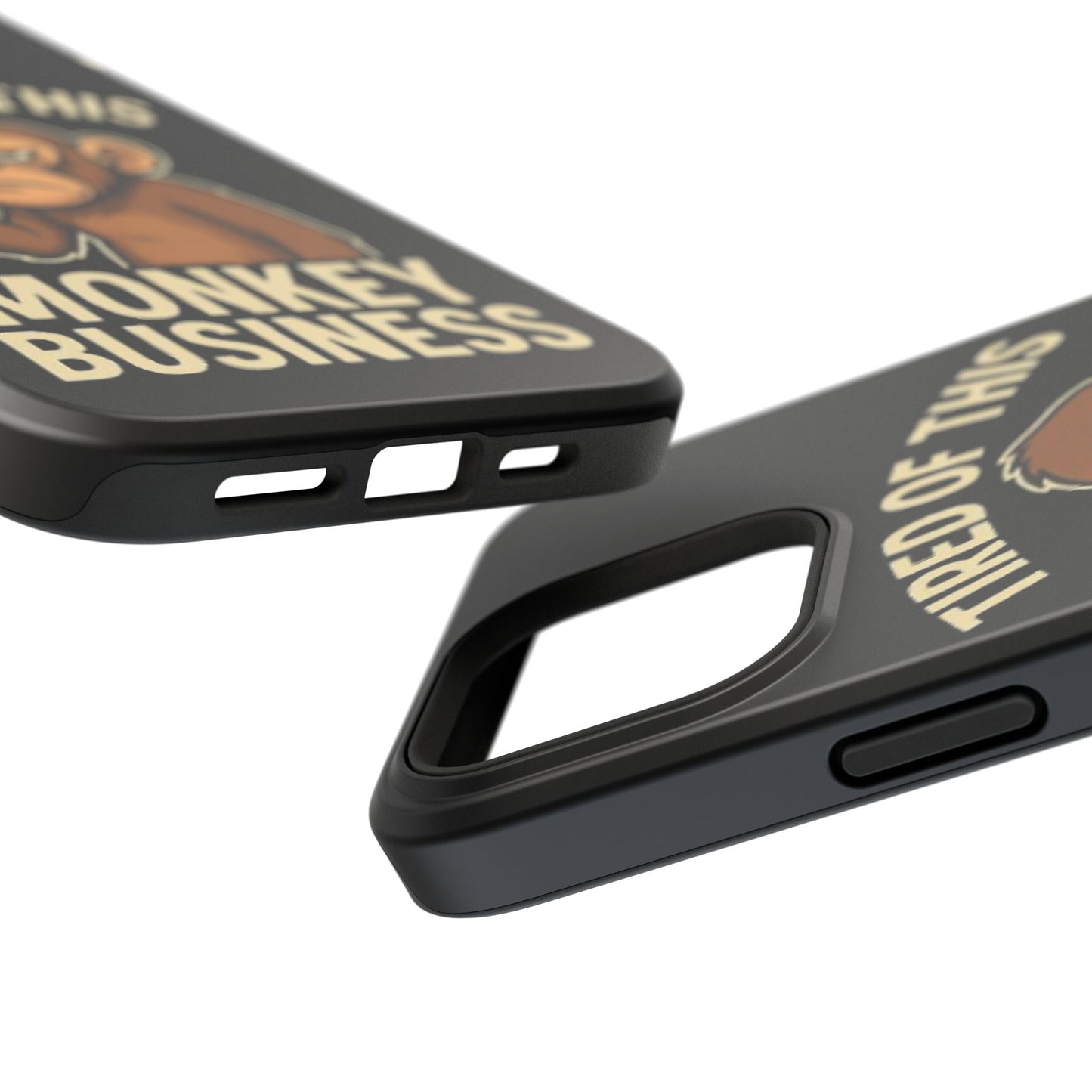 Humorous Monkey Business Phone Case - Impact-Resistant Cover for Fun-Loving Individuals