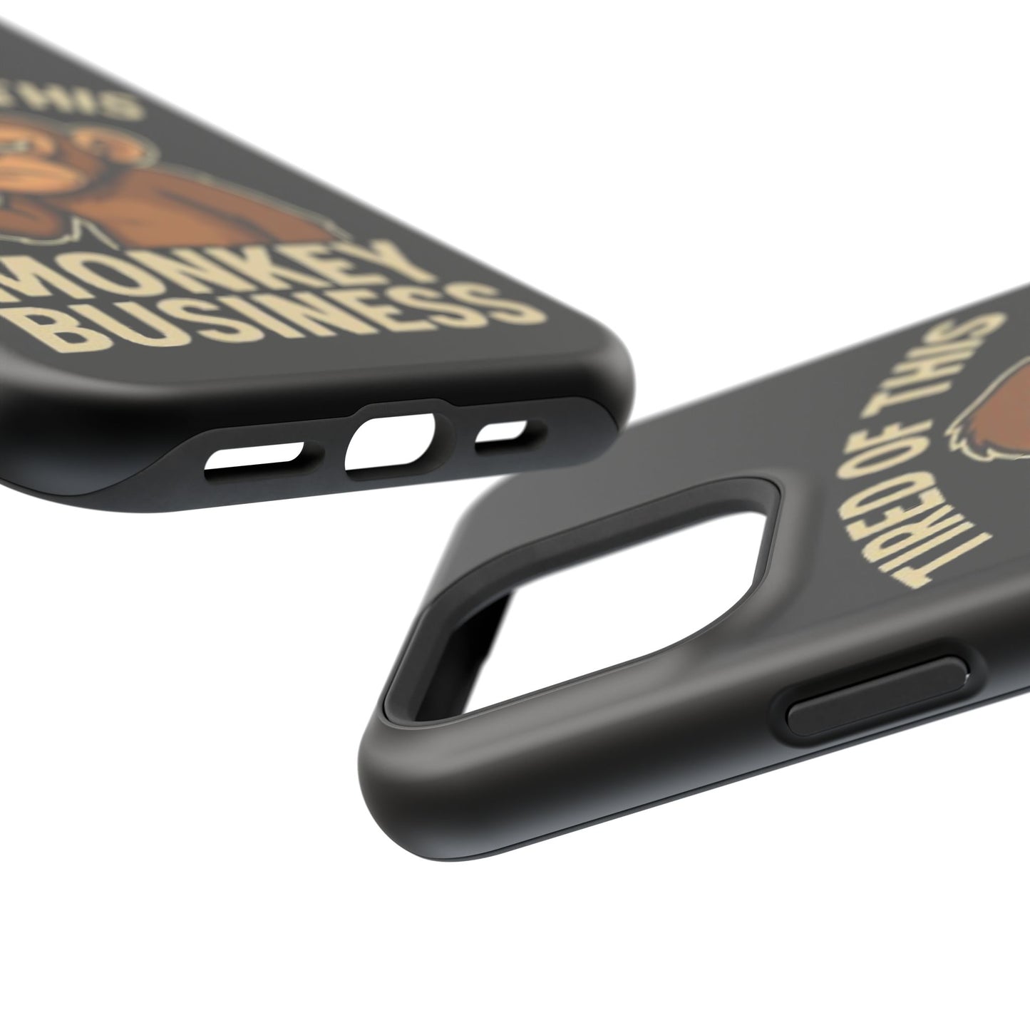 Humorous Monkey Business Phone Case - Impact-Resistant Cover for Fun-Loving Individuals