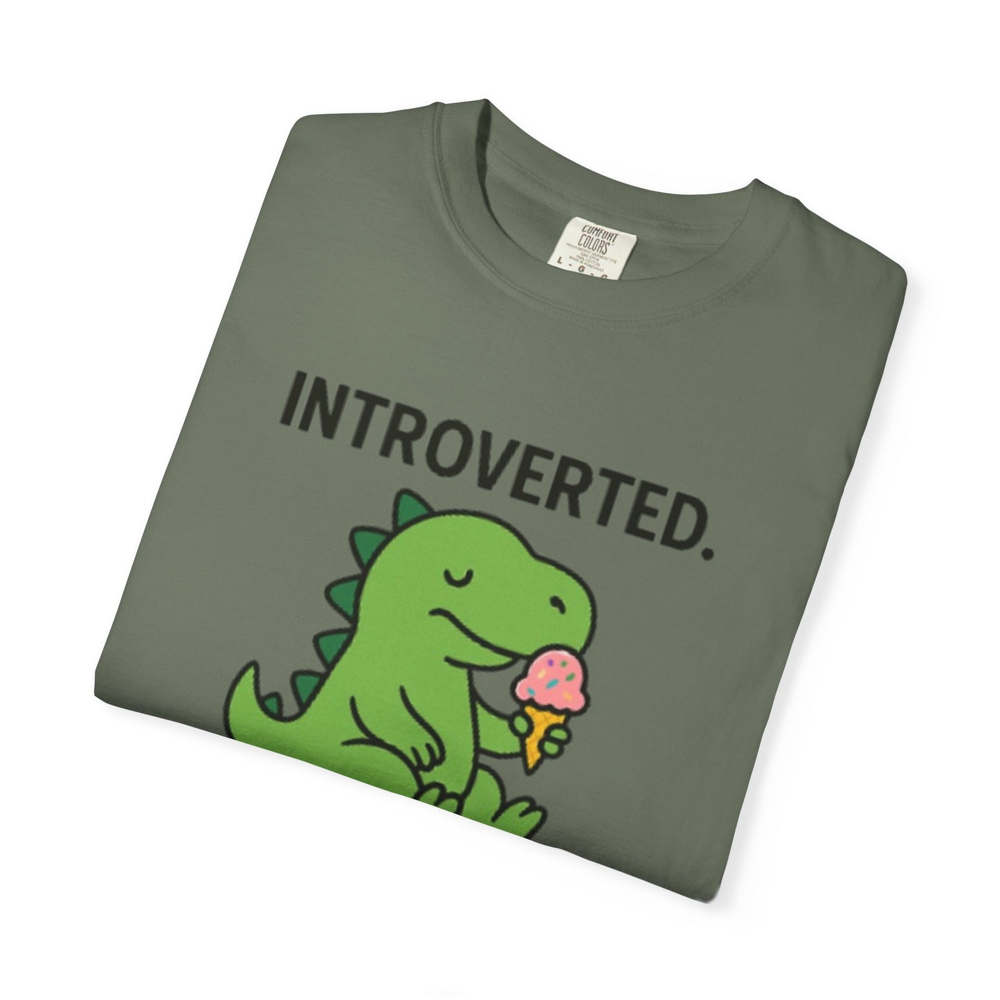 Introverted Dinosaur T-Shirt - Funny Snack Lover Gift