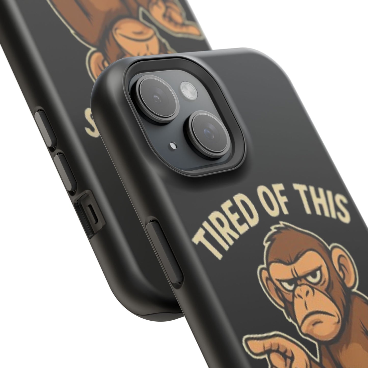 Humorous Monkey Business Phone Case - Impact-Resistant Cover for Fun-Loving Individuals