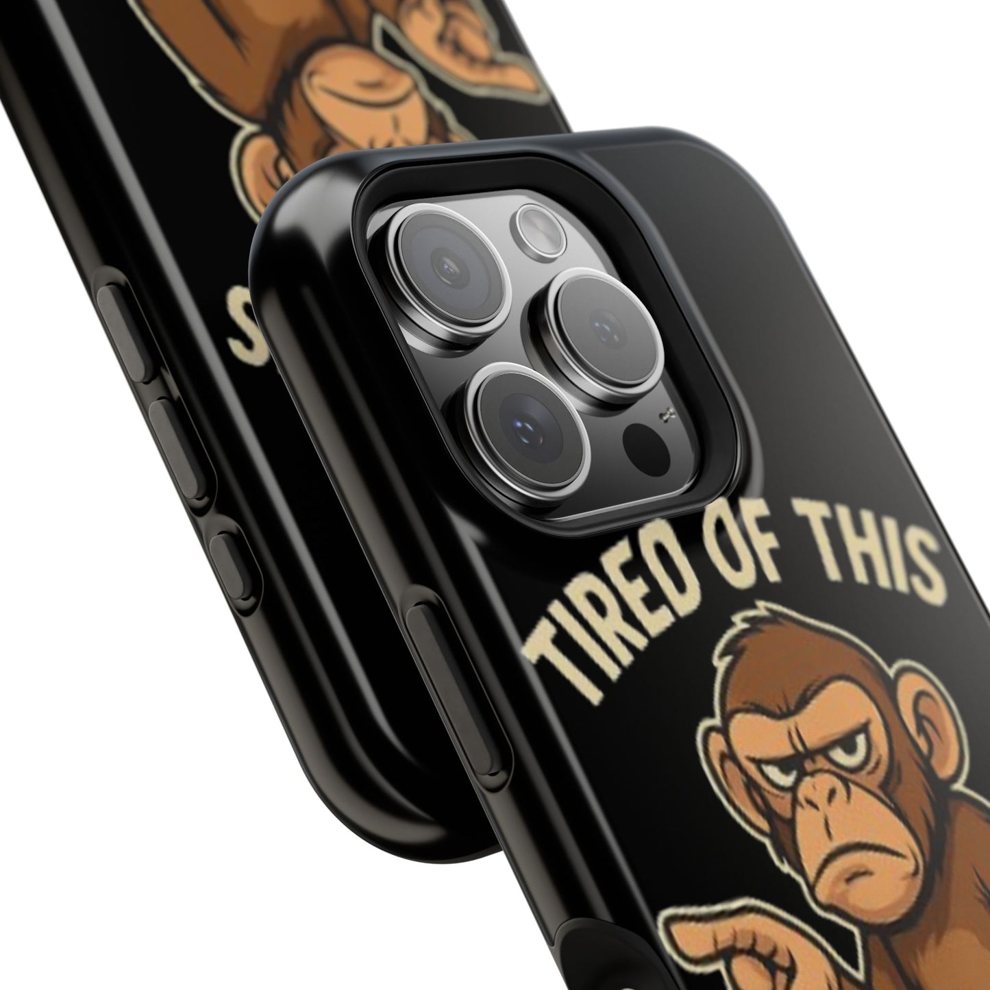 Humorous Monkey Business Phone Case - Impact-Resistant Cover for Fun-Loving Individuals