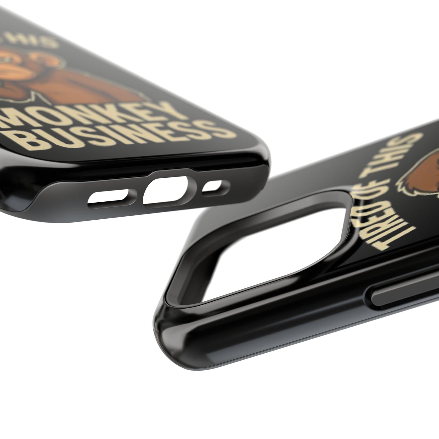 Humorous Monkey Business Phone Case - Impact-Resistant Cover for Fun-Loving Individuals