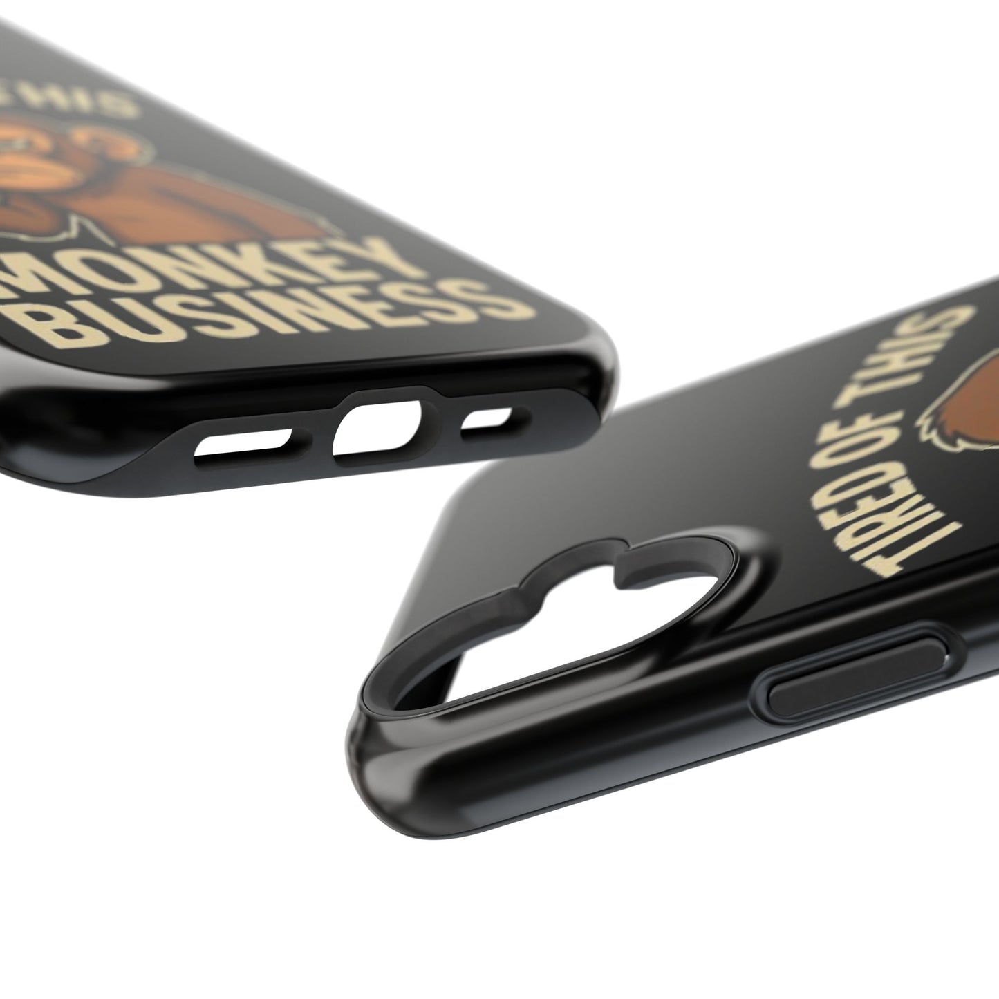 Humorous Monkey Business Phone Case - Impact-Resistant Cover for Fun-Loving Individuals