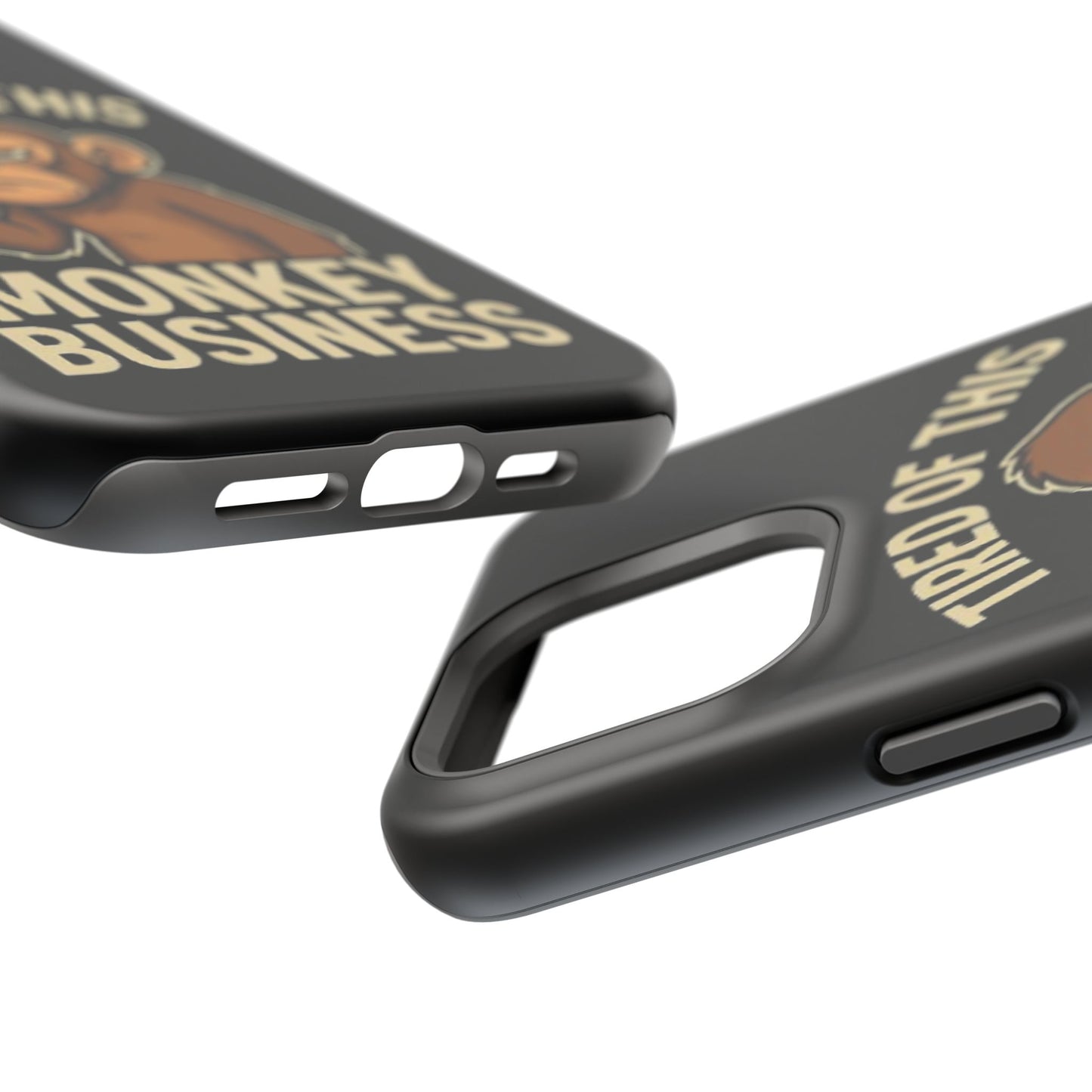 Humorous Monkey Business Phone Case - Impact-Resistant Cover for Fun-Loving Individuals