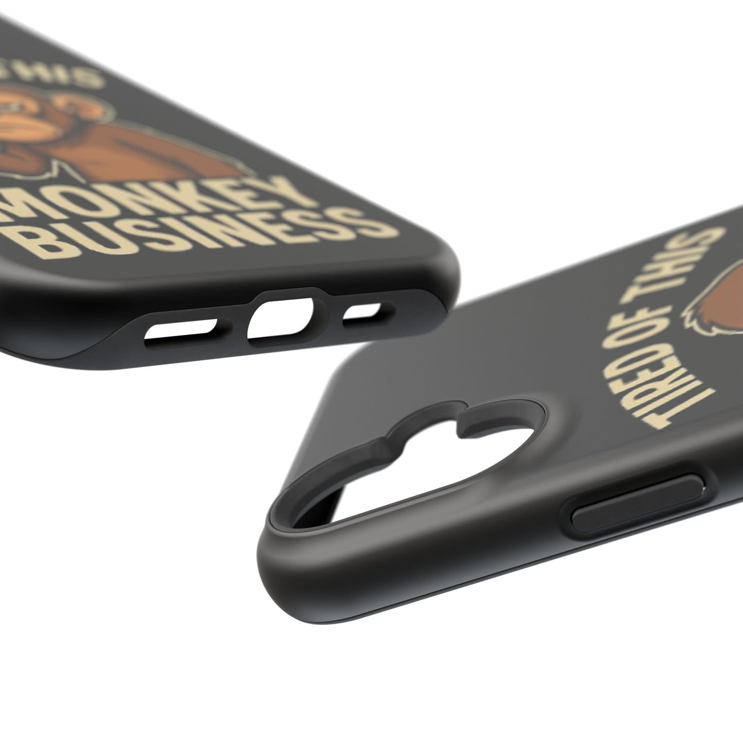 Humorous Monkey Business Phone Case - Impact-Resistant Cover for Fun-Loving Individuals