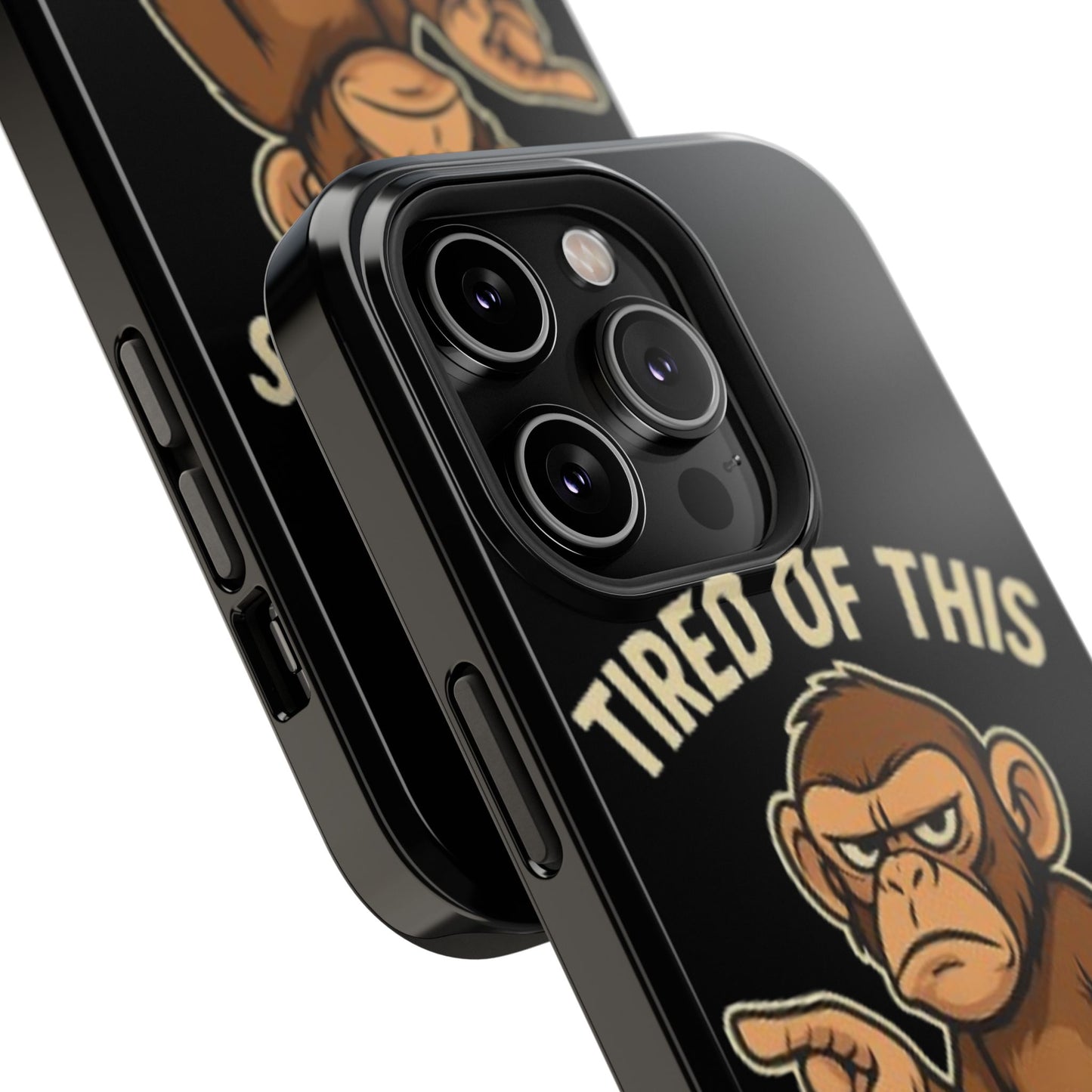Humorous Monkey Business Phone Case - Impact-Resistant Cover for Fun-Loving Individuals
