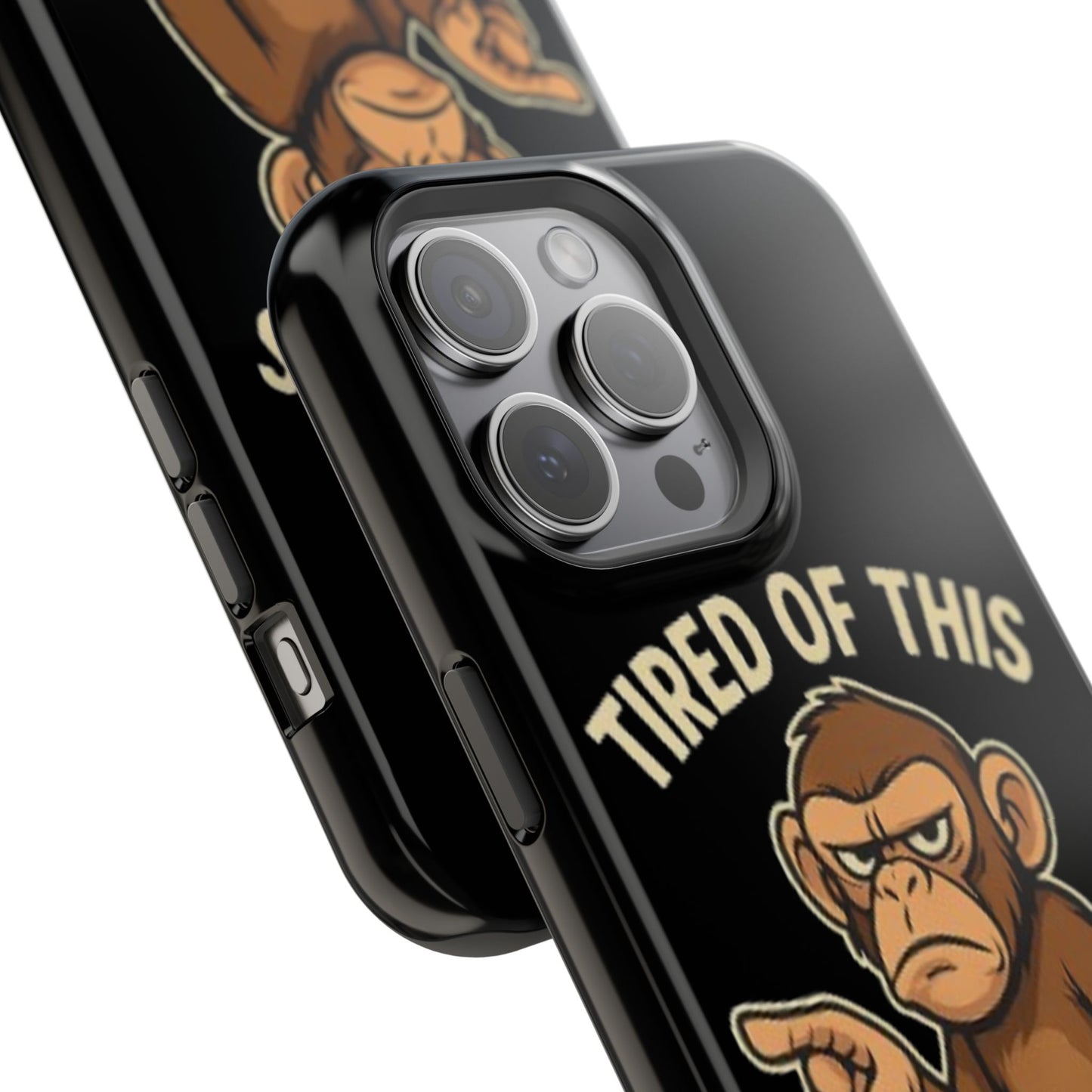 Humorous Monkey Business Phone Case - Impact-Resistant Cover for Fun-Loving Individuals