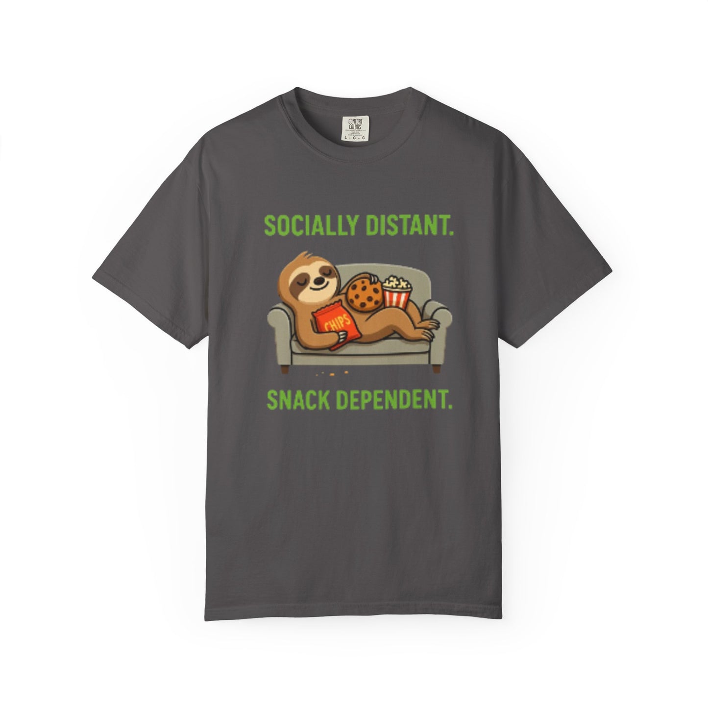 Socially Distant Snack Dependent T-Shirt for Sloth Lovers