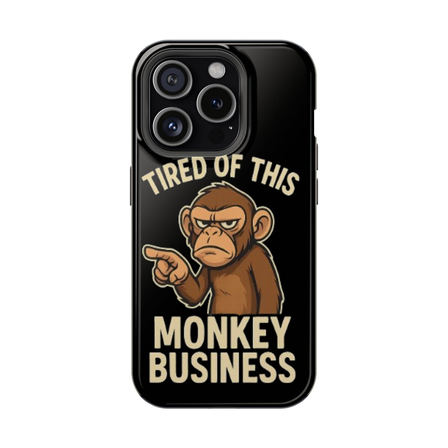 Humorous Monkey Business Phone Case - Impact-Resistant Cover for Fun-Loving Individuals