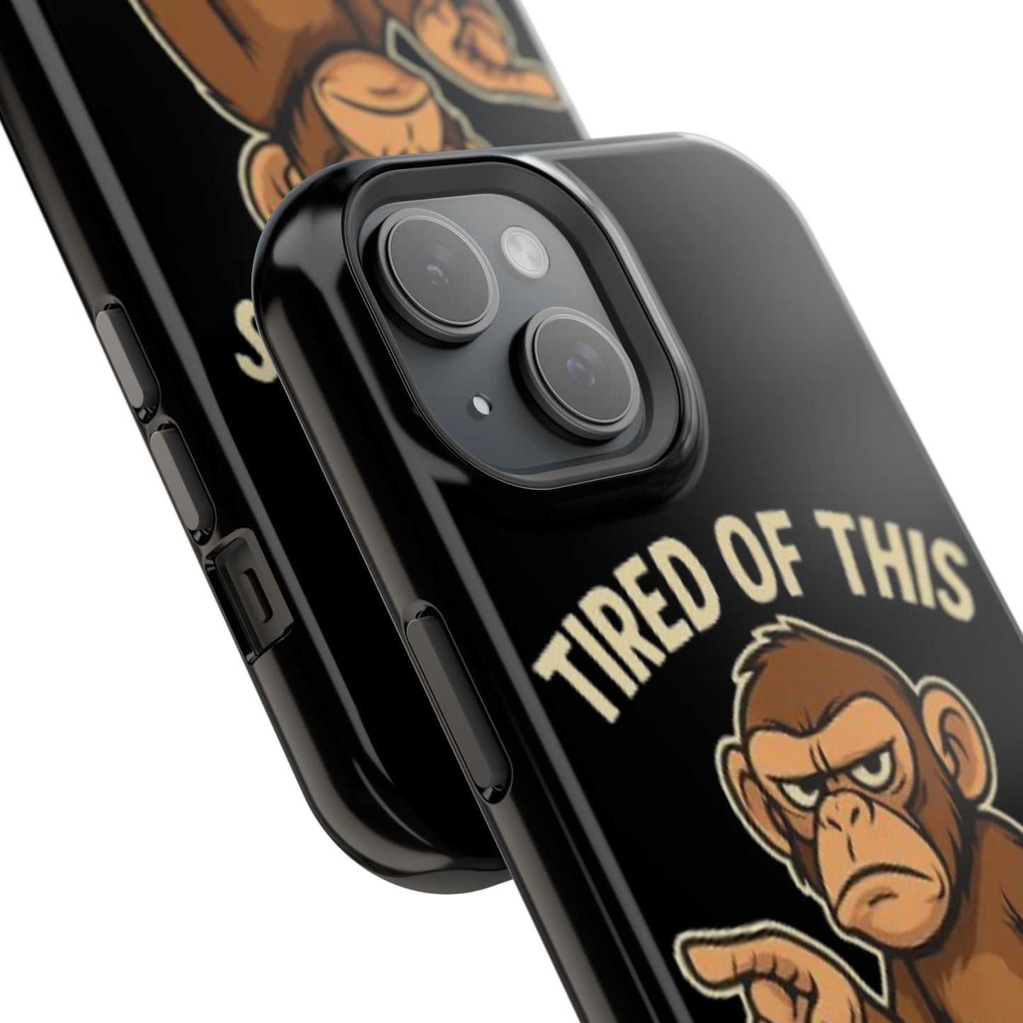 Humorous Monkey Business Phone Case - Impact-Resistant Cover for Fun-Loving Individuals