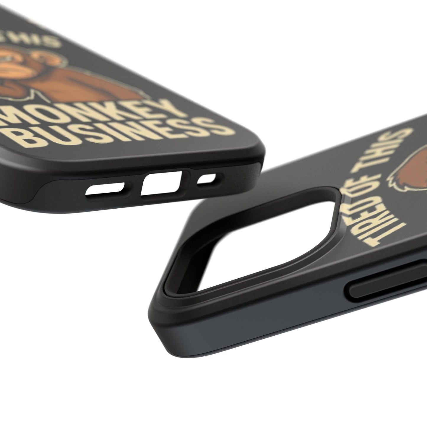 Humorous Monkey Business Phone Case - Impact-Resistant Cover for Fun-Loving Individuals