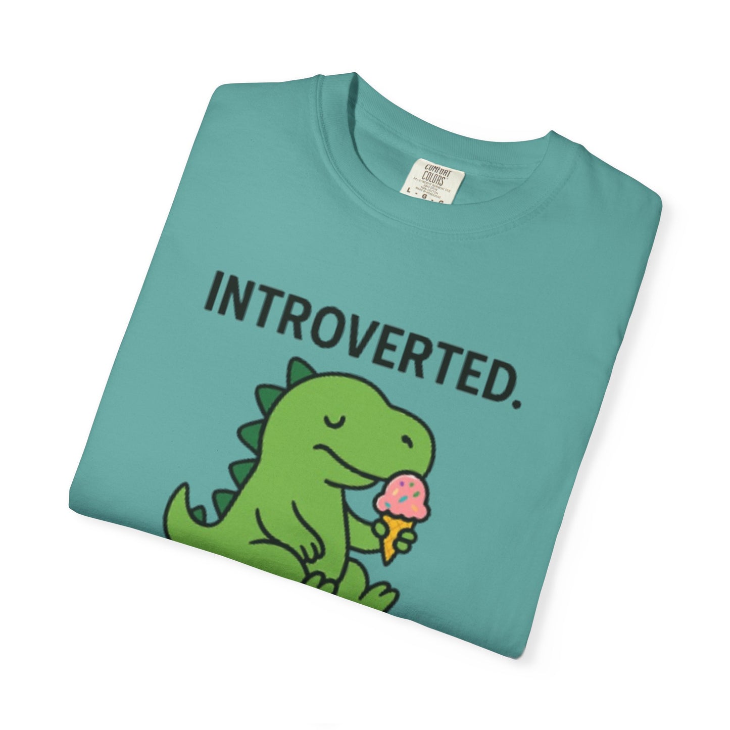 Introverted Dinosaur T-Shirt - Funny Snack Lover Gift