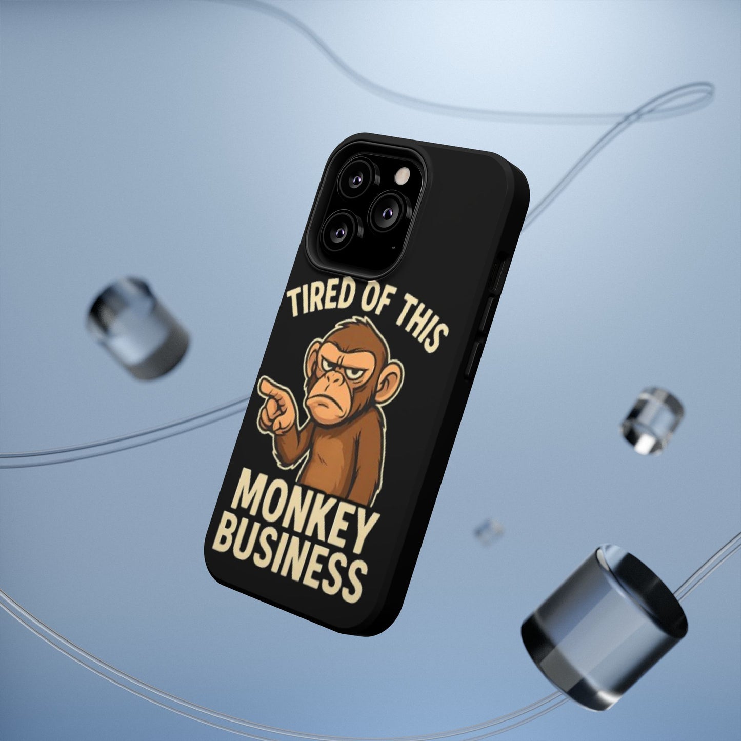 Humorous Monkey Business Phone Case - Impact-Resistant Cover for Fun-Loving Individuals