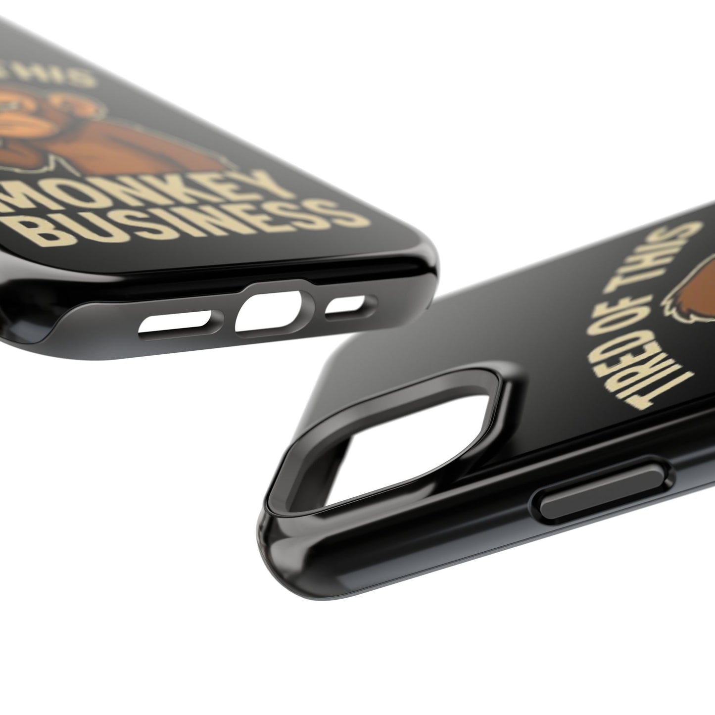 Humorous Monkey Business Phone Case - Impact-Resistant Cover for Fun-Loving Individuals