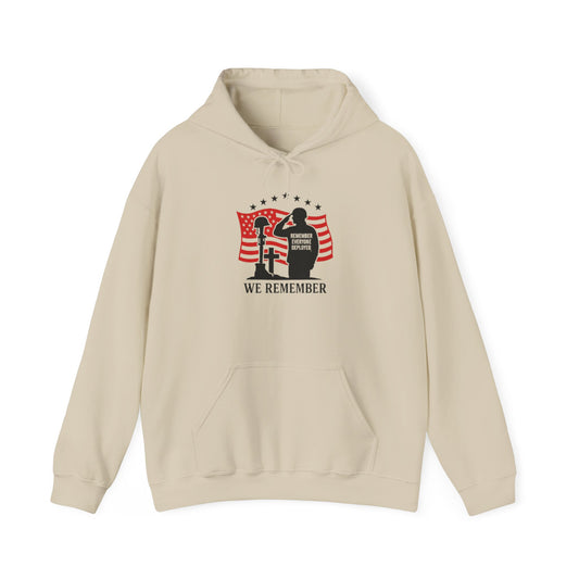 Memorial Day Unisex Hoodie - "We Remember" Patriotic Sweatshirt