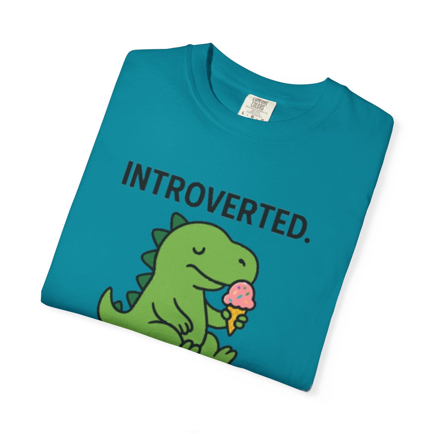 Introverted Dinosaur T-Shirt - Funny Snack Lover Gift