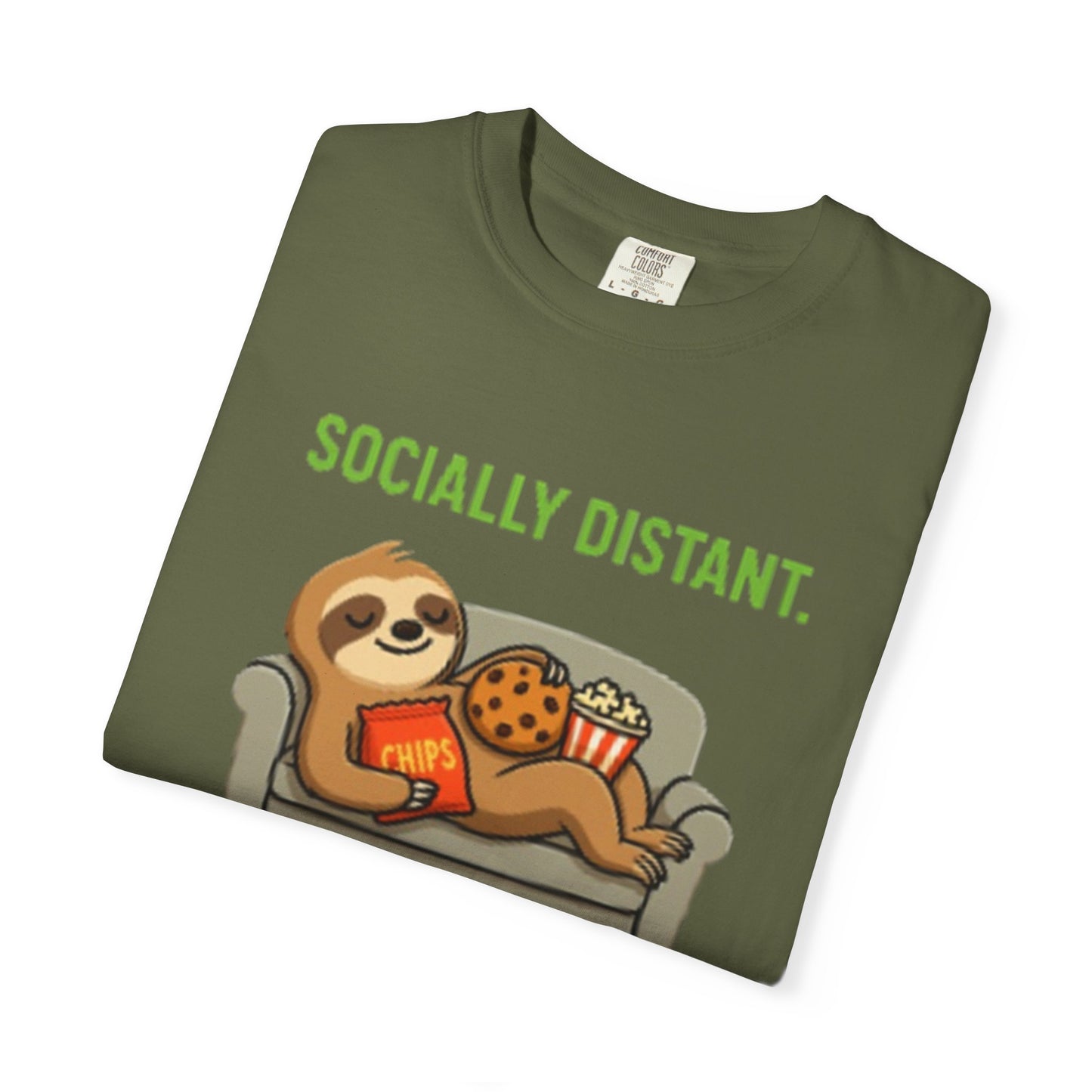 Socially Distant Snack Dependent T-Shirt for Sloth Lovers