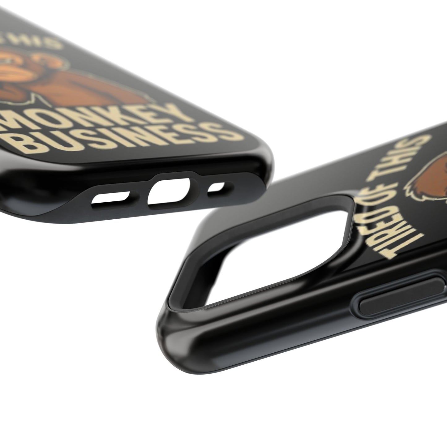 Humorous Monkey Business Phone Case - Impact-Resistant Cover for Fun-Loving Individuals