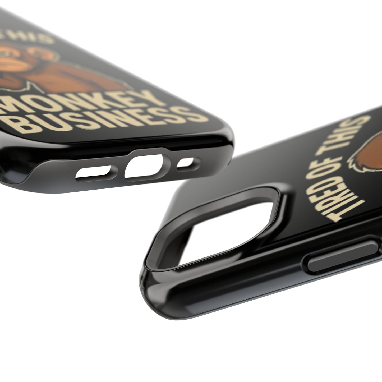 Humorous Monkey Business Phone Case - Impact-Resistant Cover for Fun-Loving Individuals