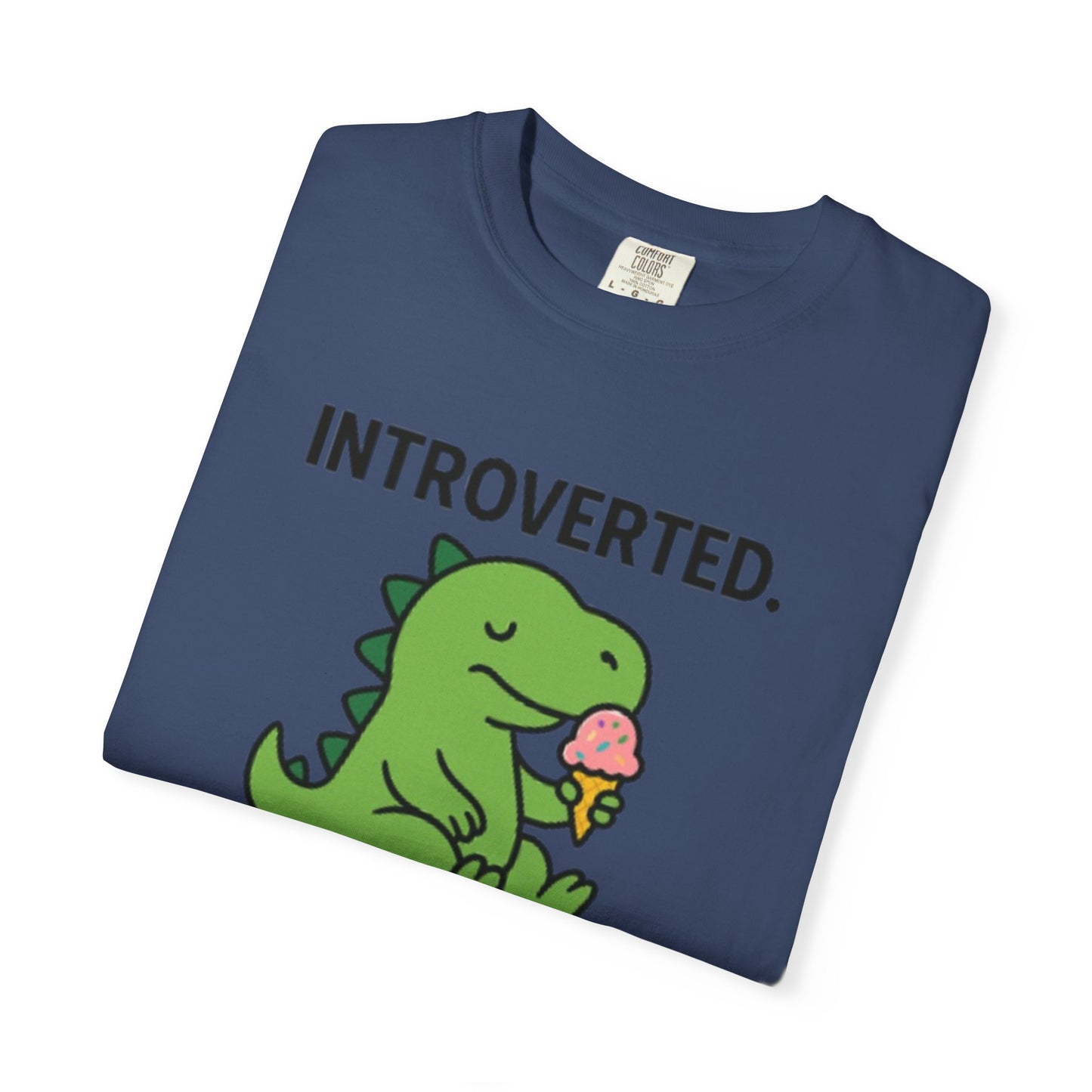 Introverted Dinosaur T-Shirt - Funny Snack Lover Gift