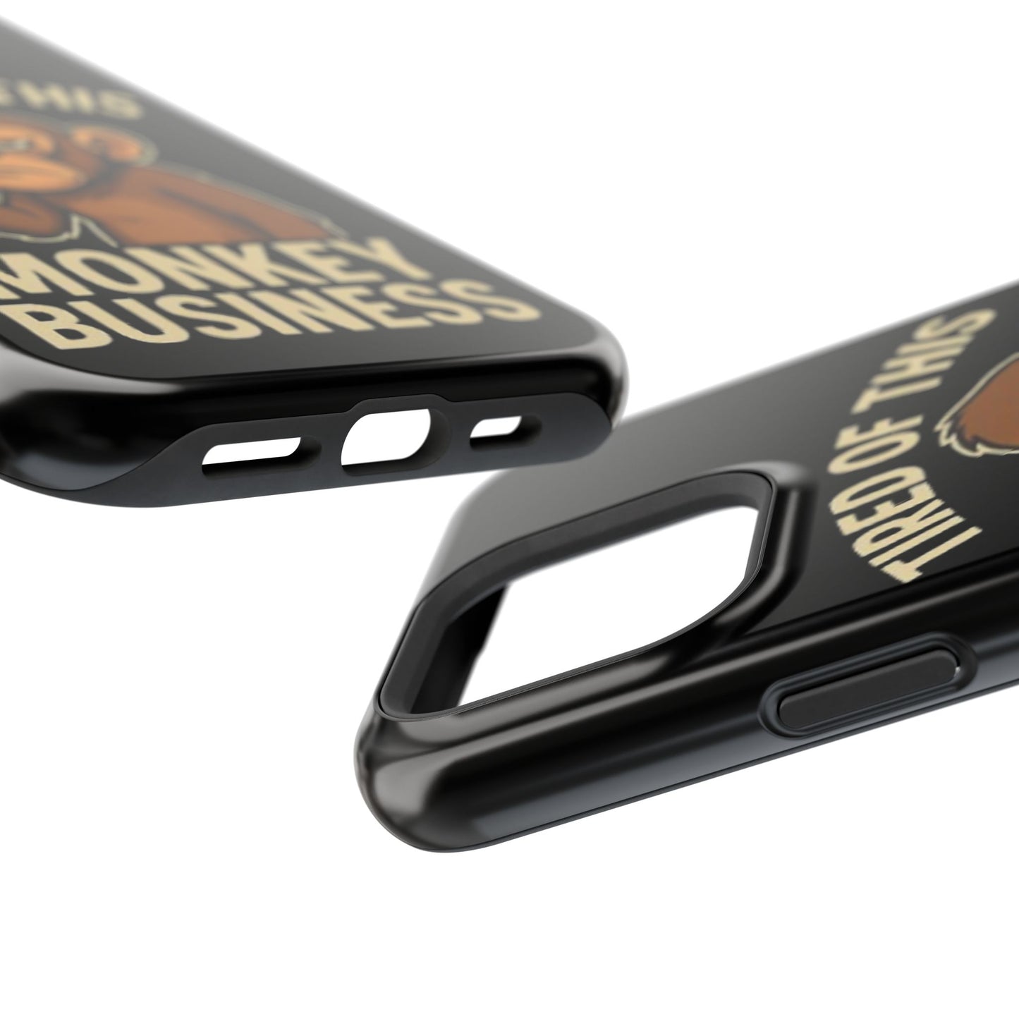 Humorous Monkey Business Phone Case - Impact-Resistant Cover for Fun-Loving Individuals