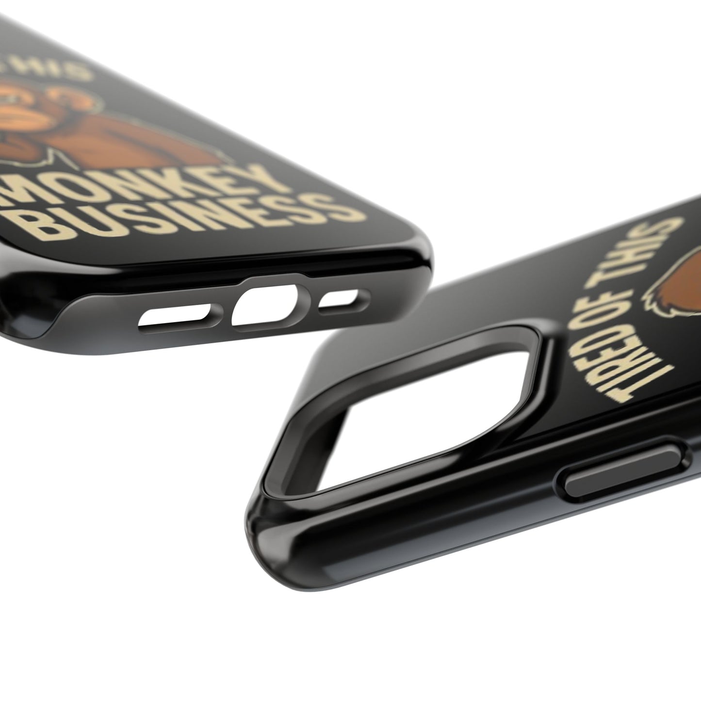 Humorous Monkey Business Phone Case - Impact-Resistant Cover for Fun-Loving Individuals