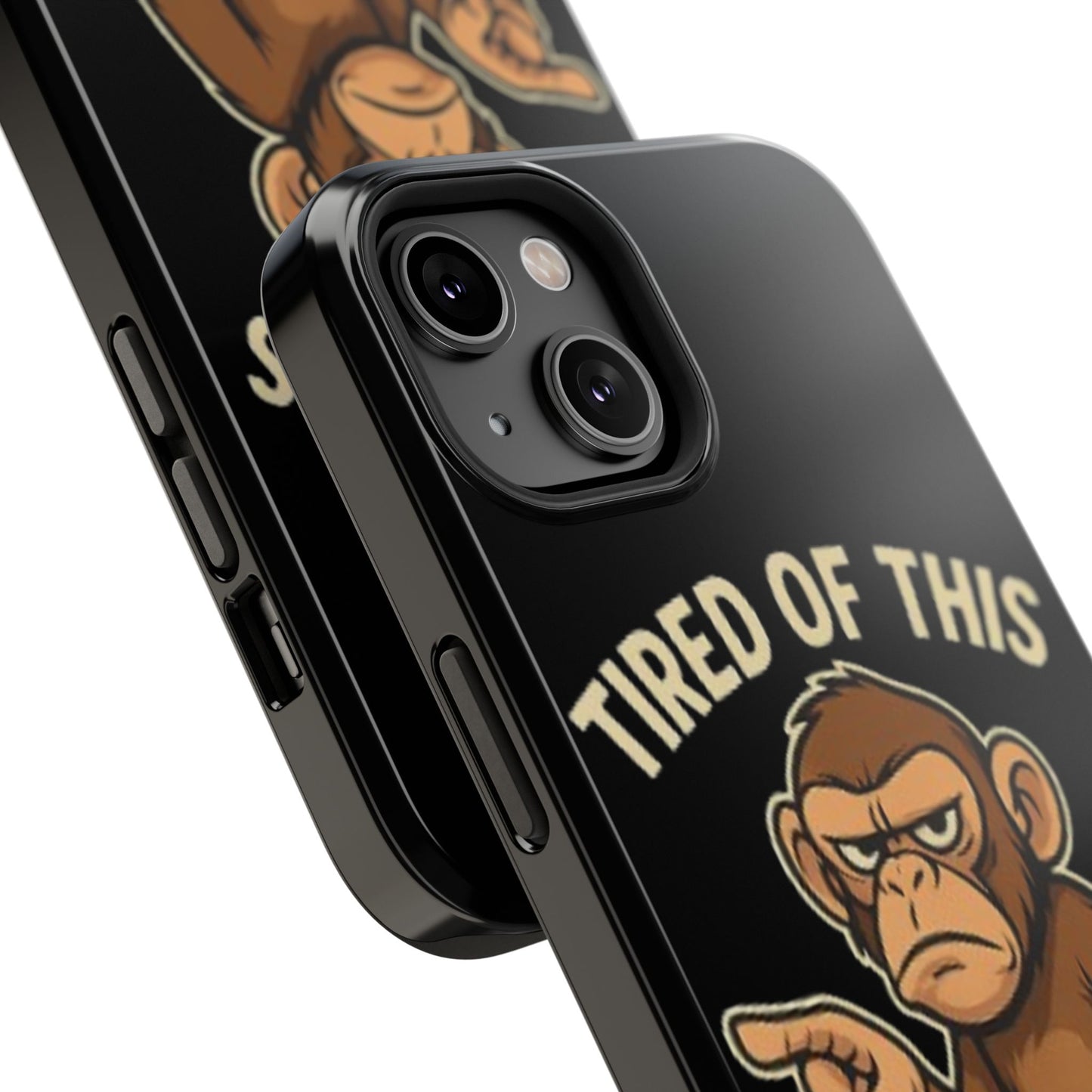 Humorous Monkey Business Phone Case - Impact-Resistant Cover for Fun-Loving Individuals