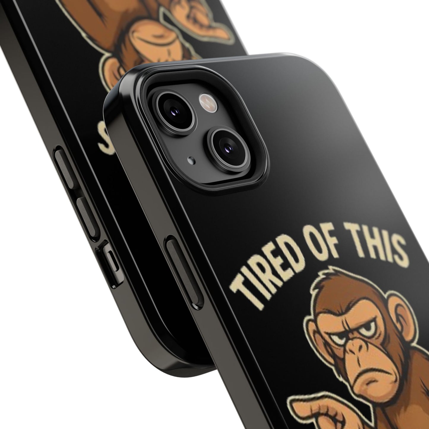 Humorous Monkey Business Phone Case - Impact-Resistant Cover for Fun-Loving Individuals