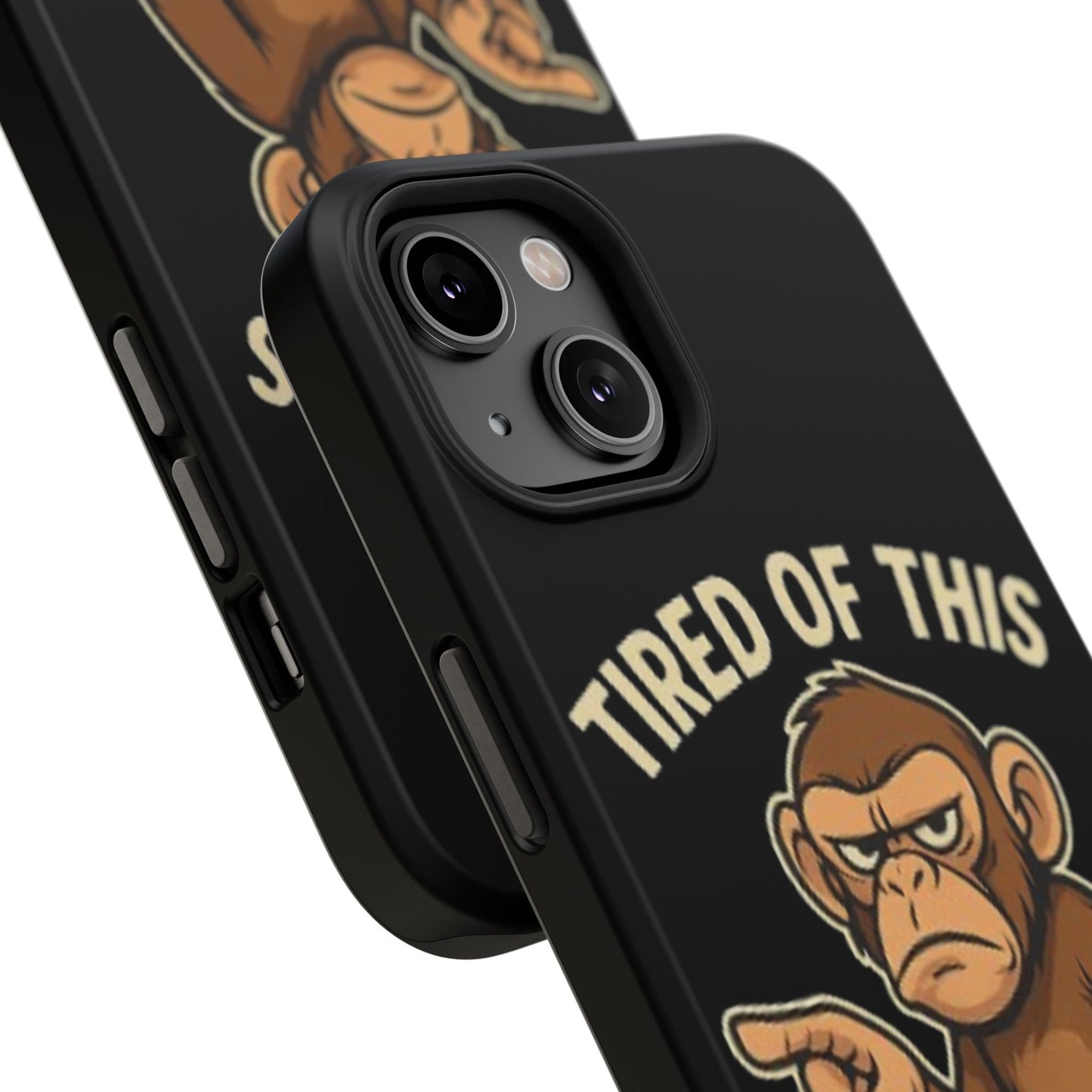 Humorous Monkey Business Phone Case - Impact-Resistant Cover for Fun-Loving Individuals