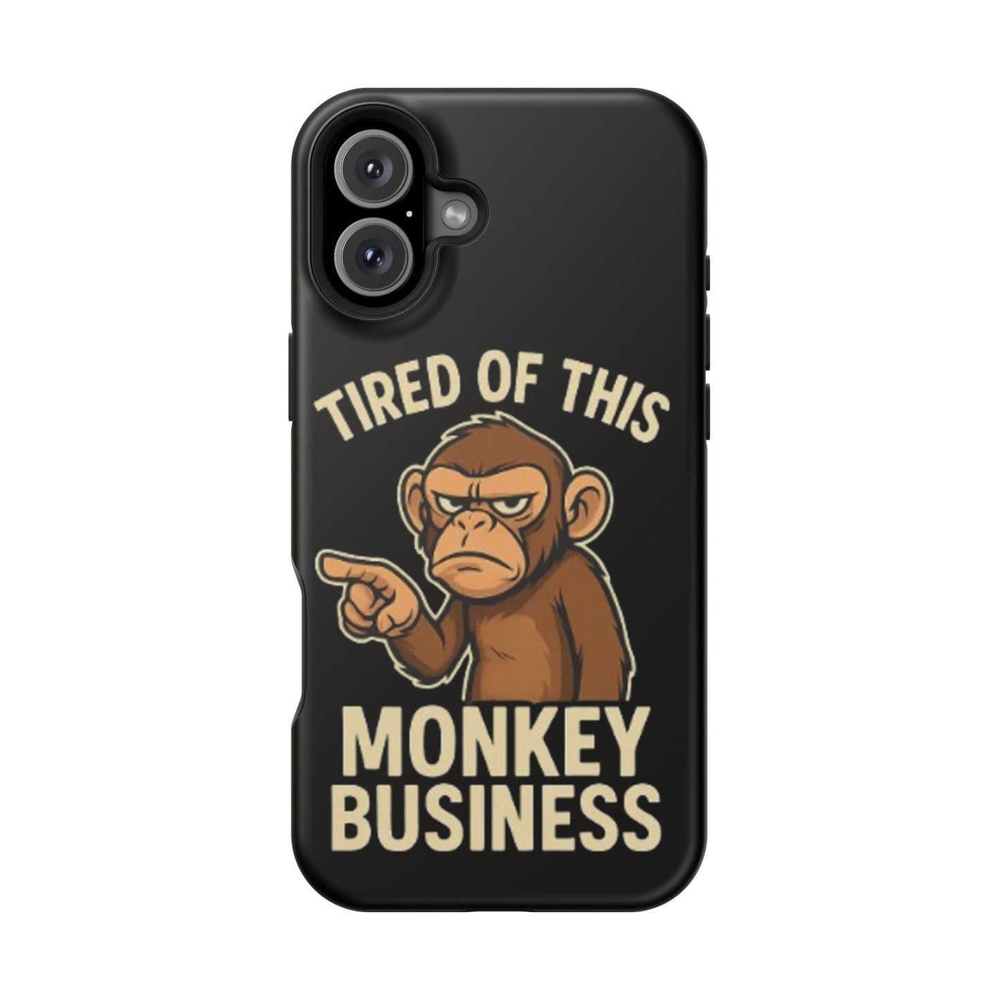 Humorous Monkey Business Phone Case - Impact-Resistant Cover for Fun-Loving Individuals
