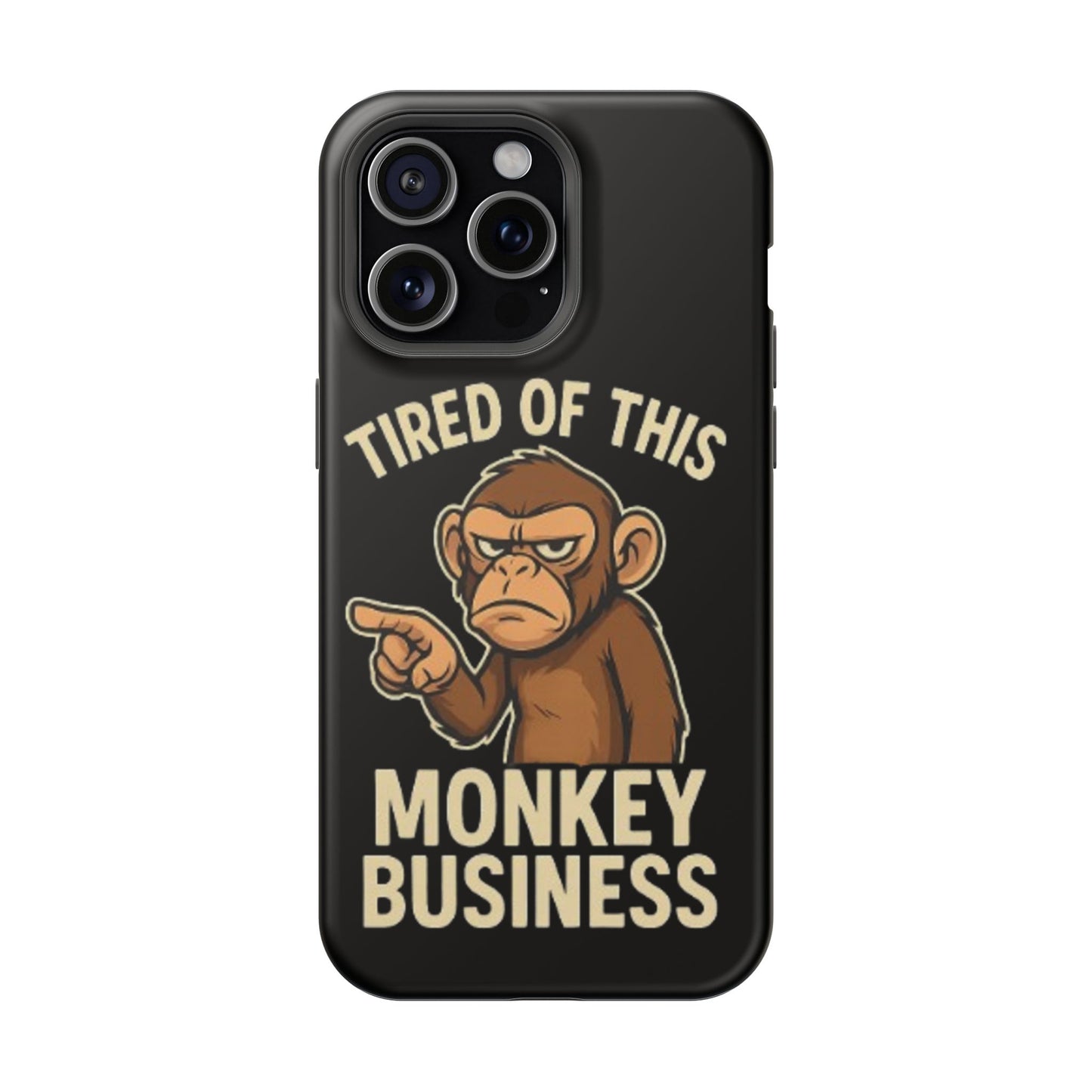 Humorous Monkey Business Phone Case - Impact-Resistant Cover for Fun-Loving Individuals