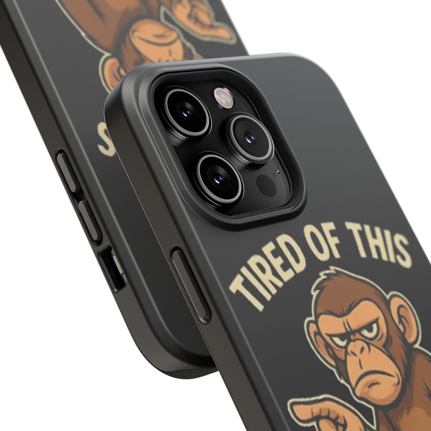 Humorous Monkey Business Phone Case - Impact-Resistant Cover for Fun-Loving Individuals