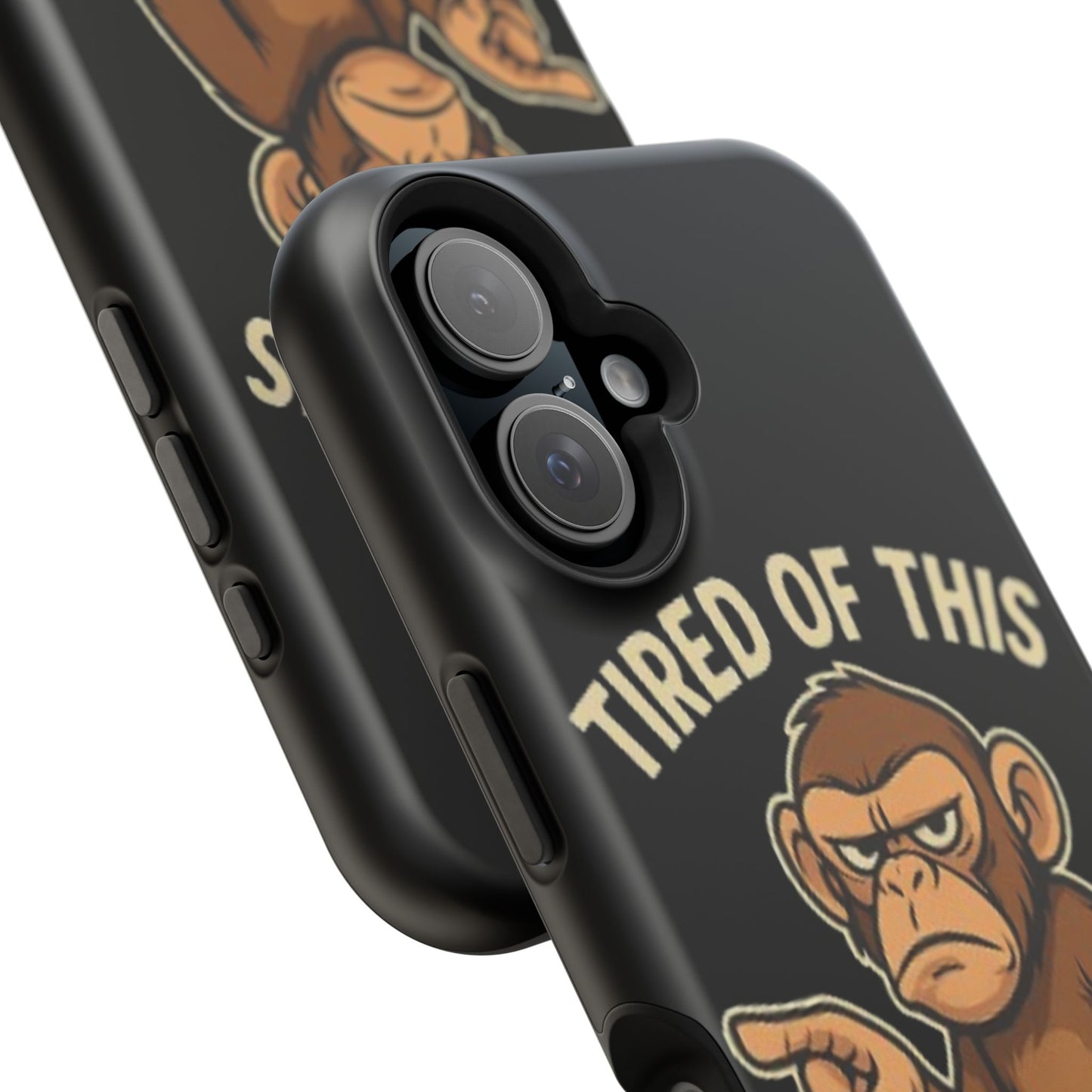 Humorous Monkey Business Phone Case - Impact-Resistant Cover for Fun-Loving Individuals