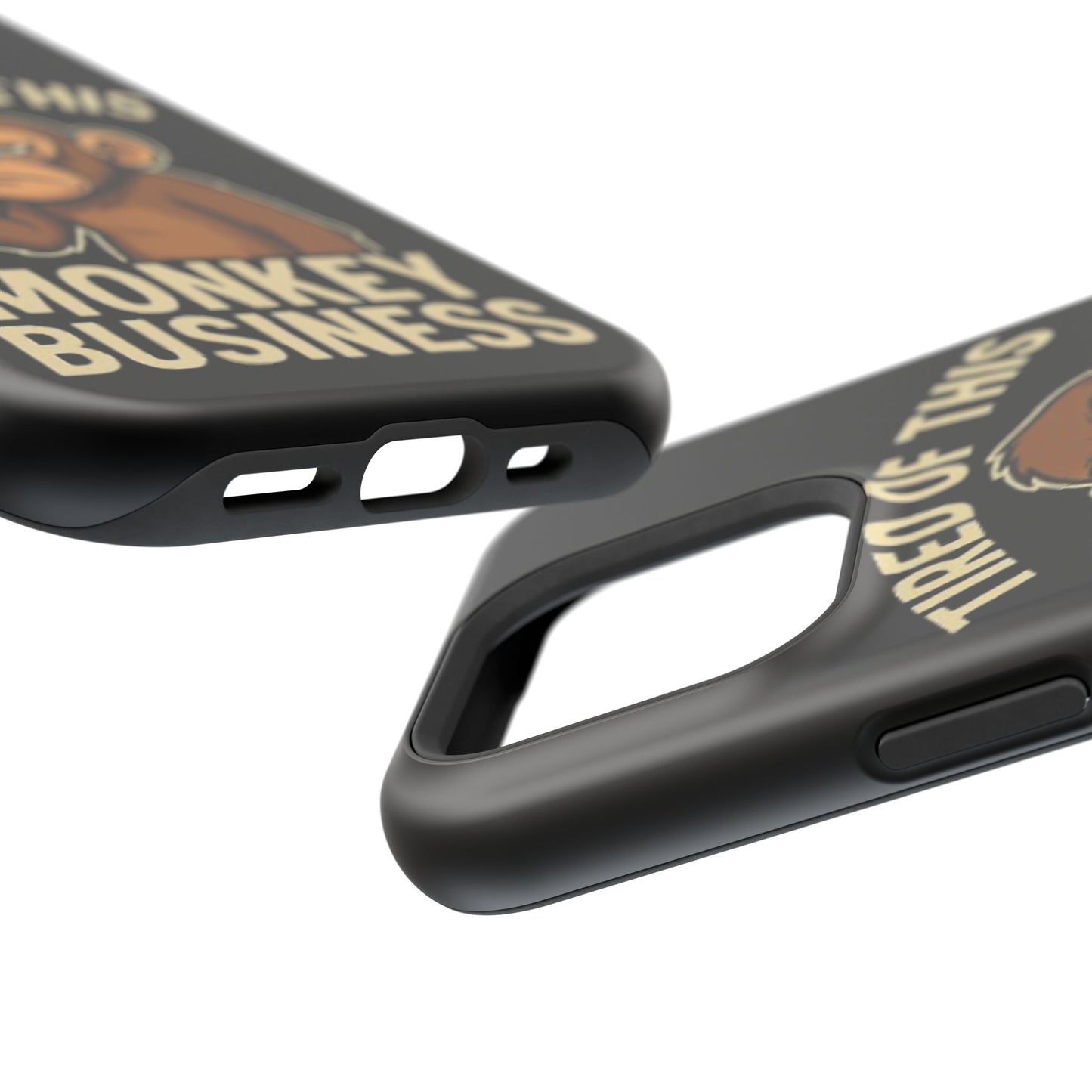 Humorous Monkey Business Phone Case - Impact-Resistant Cover for Fun-Loving Individuals