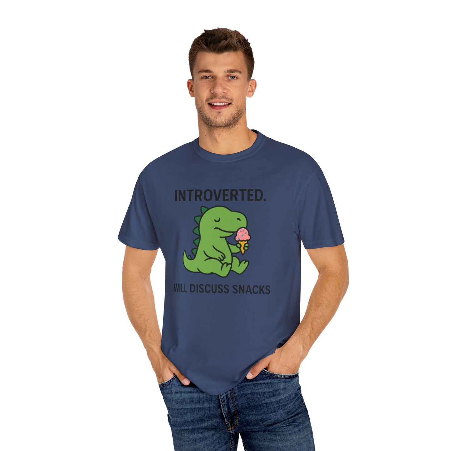 Introverted Dinosaur T-Shirt - Funny Snack Lover Gift