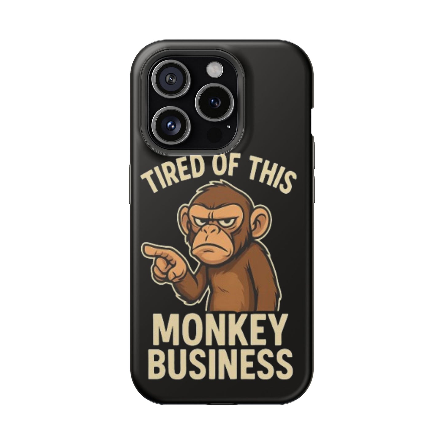 Humorous Monkey Business Phone Case - Impact-Resistant Cover for Fun-Loving Individuals