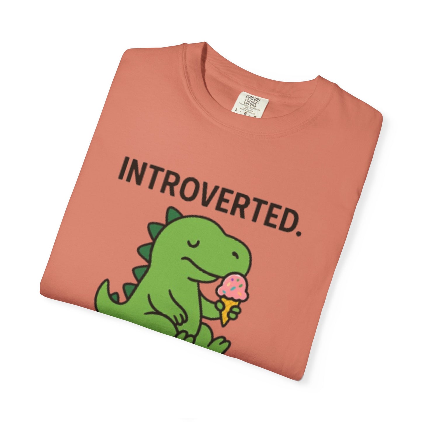 Introverted Dinosaur T-Shirt - Funny Snack Lover Gift