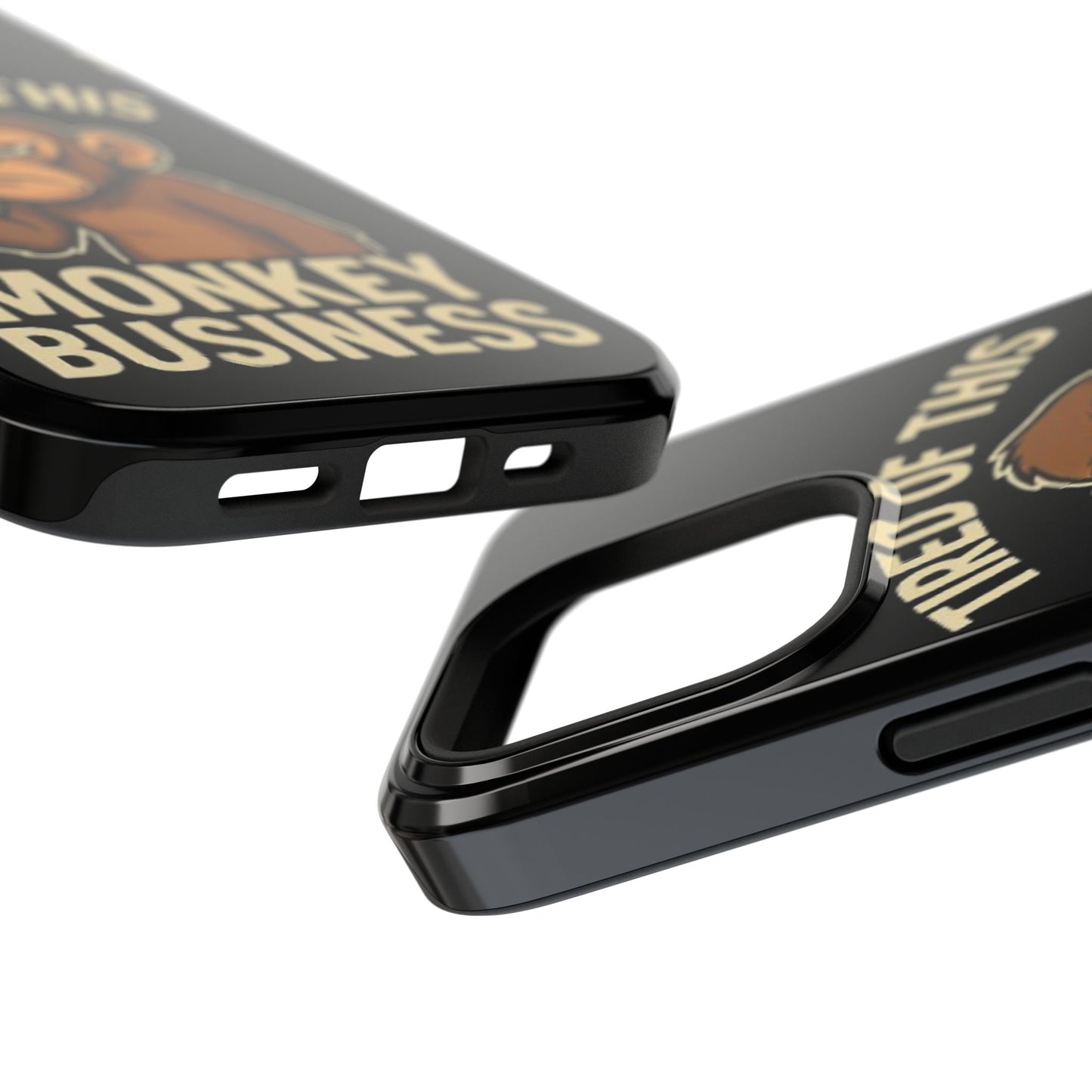 Humorous Monkey Business Phone Case - Impact-Resistant Cover for Fun-Loving Individuals