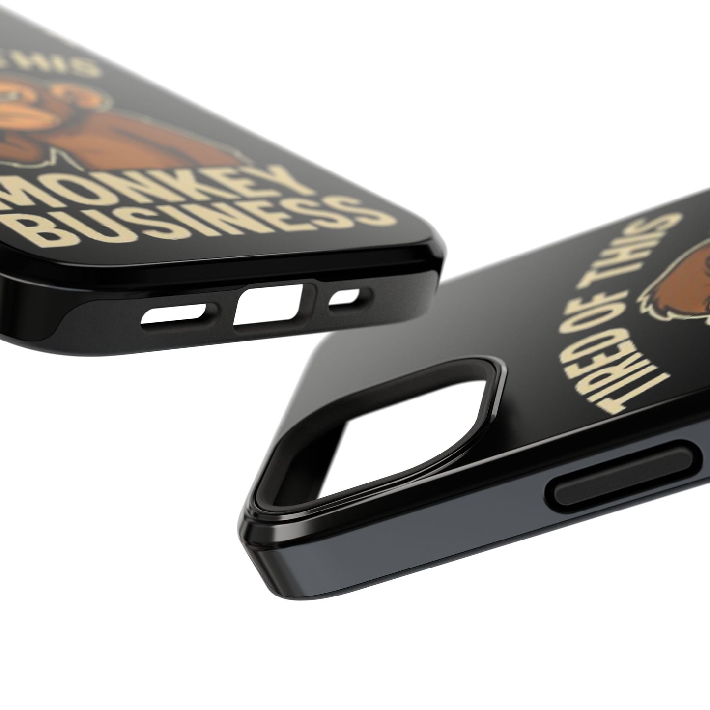 Humorous Monkey Business Phone Case - Impact-Resistant Cover for Fun-Loving Individuals