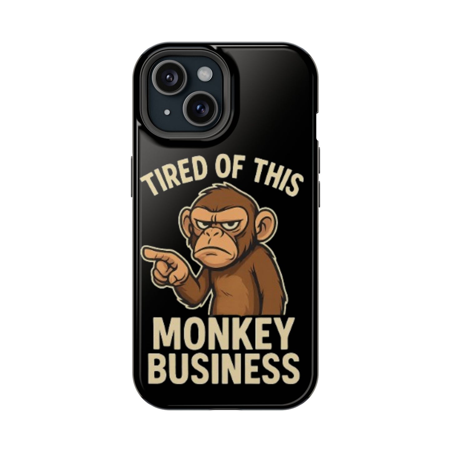 Humorous Monkey Business Phone Case - Impact-Resistant Cover for Fun-Loving Individuals
