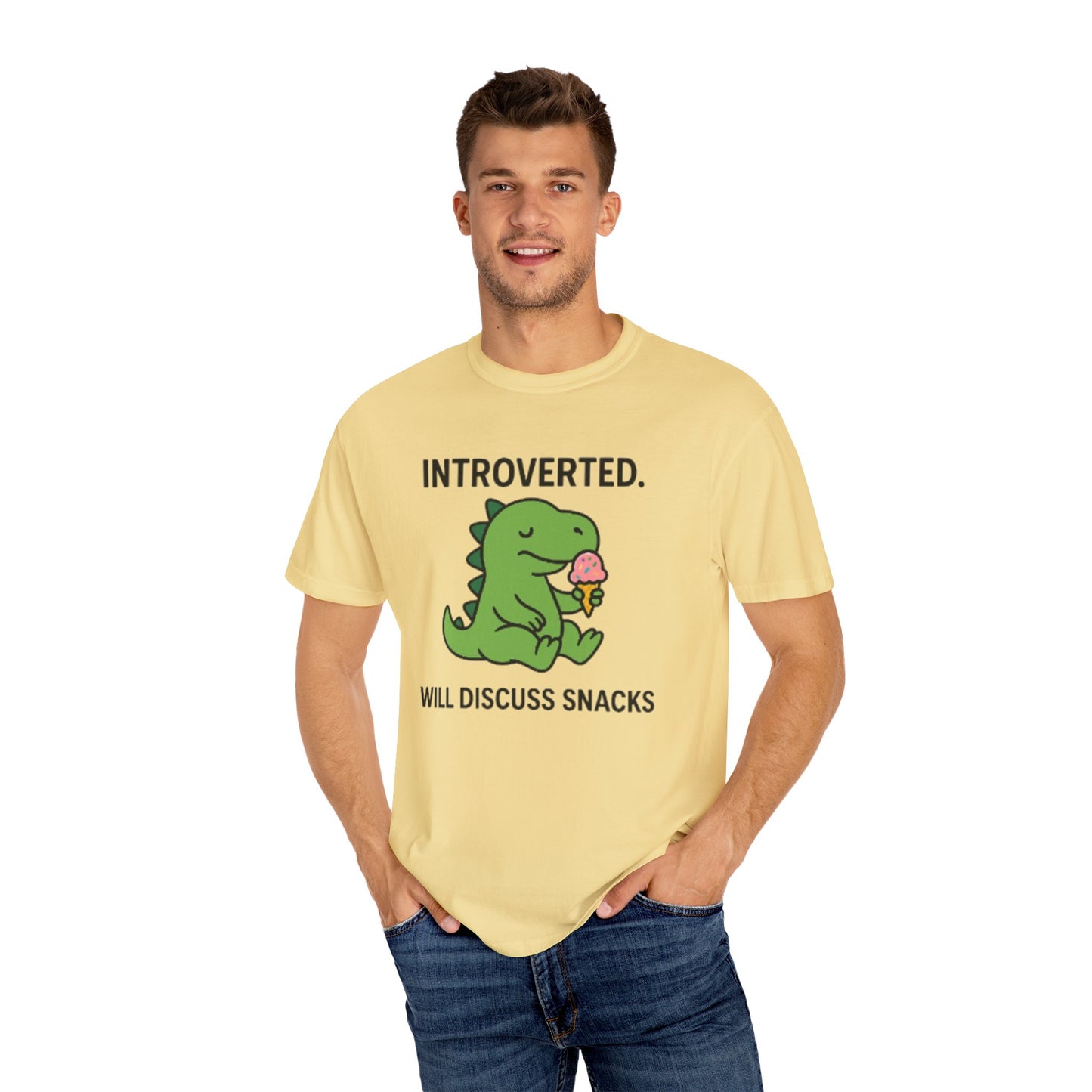 Introverted Dinosaur T-Shirt - Funny Snack Lover Gift
