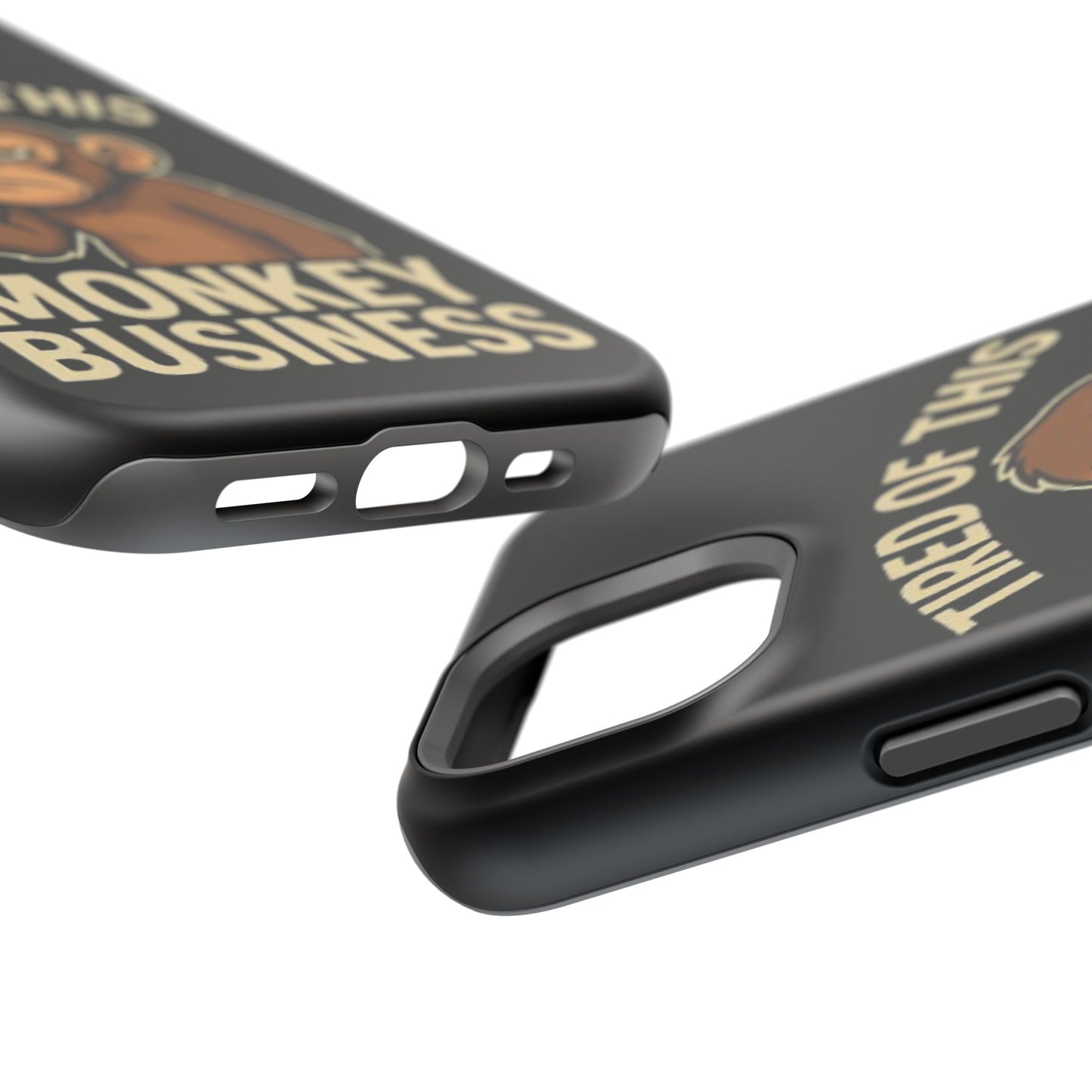 Humorous Monkey Business Phone Case - Impact-Resistant Cover for Fun-Loving Individuals