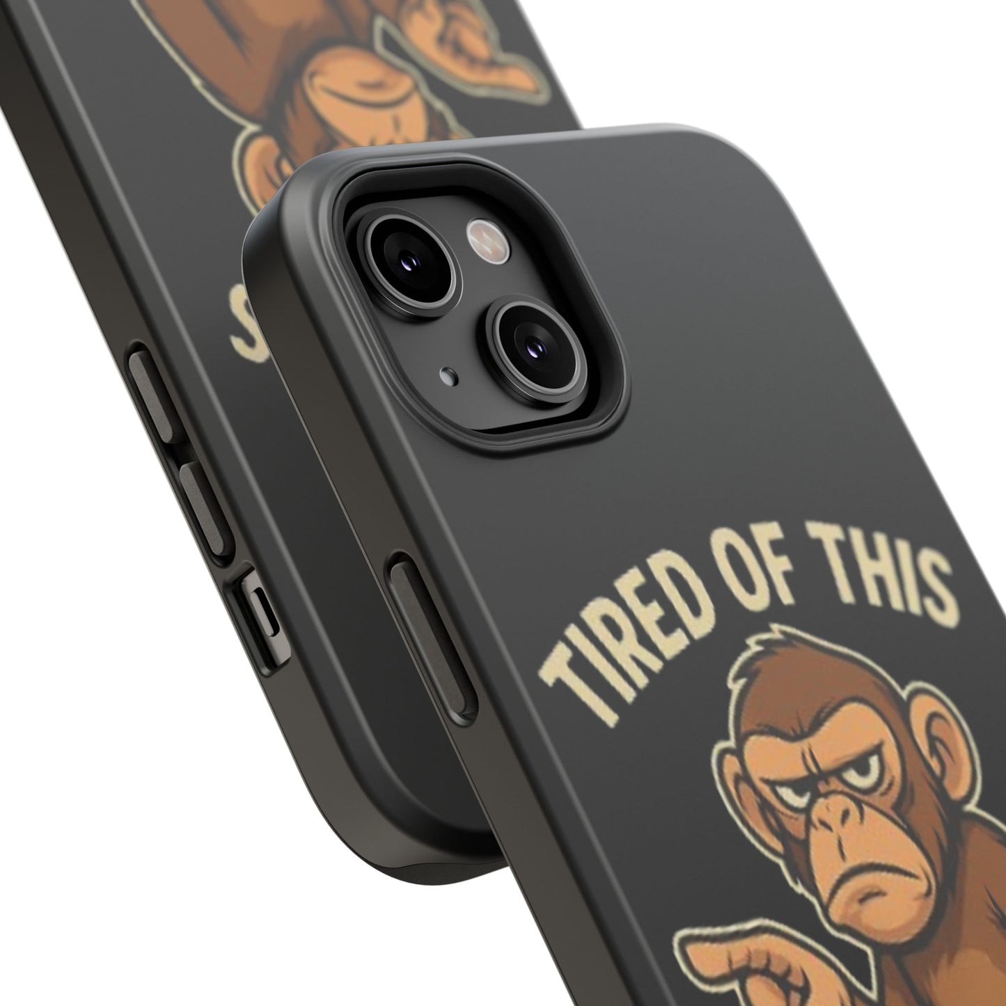 Humorous Monkey Business Phone Case - Impact-Resistant Cover for Fun-Loving Individuals