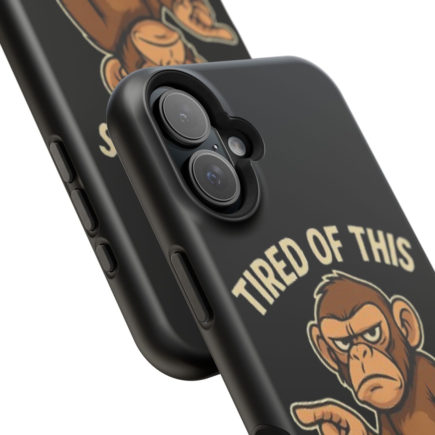 Humorous Monkey Business Phone Case - Impact-Resistant Cover for Fun-Loving Individuals