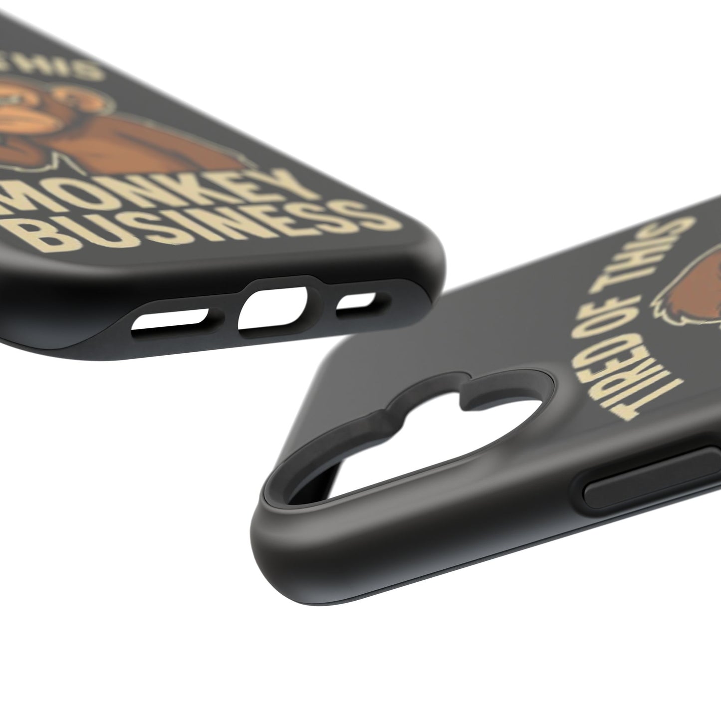 Humorous Monkey Business Phone Case - Impact-Resistant Cover for Fun-Loving Individuals